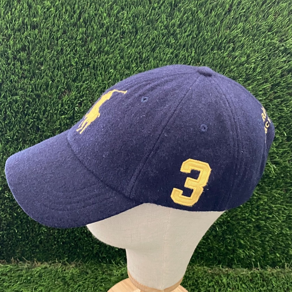 Polo Ralph Lauren Wool Blend Navy Blue Football Baseball Ball‎ Rare Big Pony
